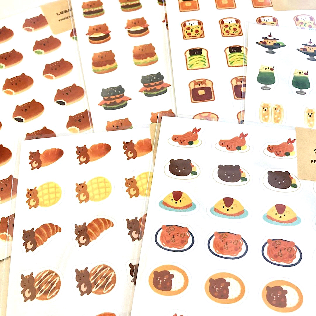 Papier Platz Sticker－Aoyoshi Food x Animal Series Vol. 1 (Japanese Stationery Brand)