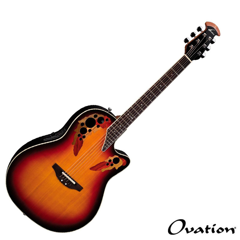 Ovation 2778AX-1 圓背吉他 黑色 EQ 玻璃纖維背板