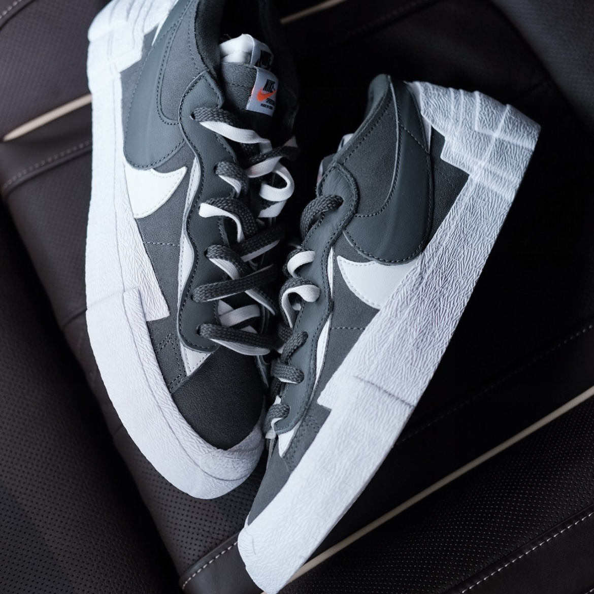 Nike Blazer Low x Sacai 深灰白 鋼鐵灰 黑灰 聯名 解構黑白