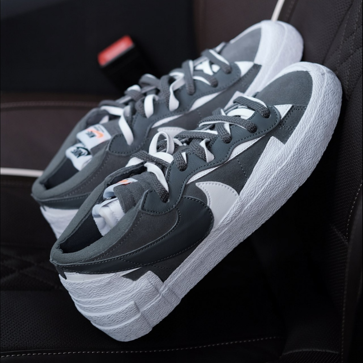 Nike Blazer Low x Sacai 深灰白 鋼鐵灰 黑灰 聯名 解構黑白