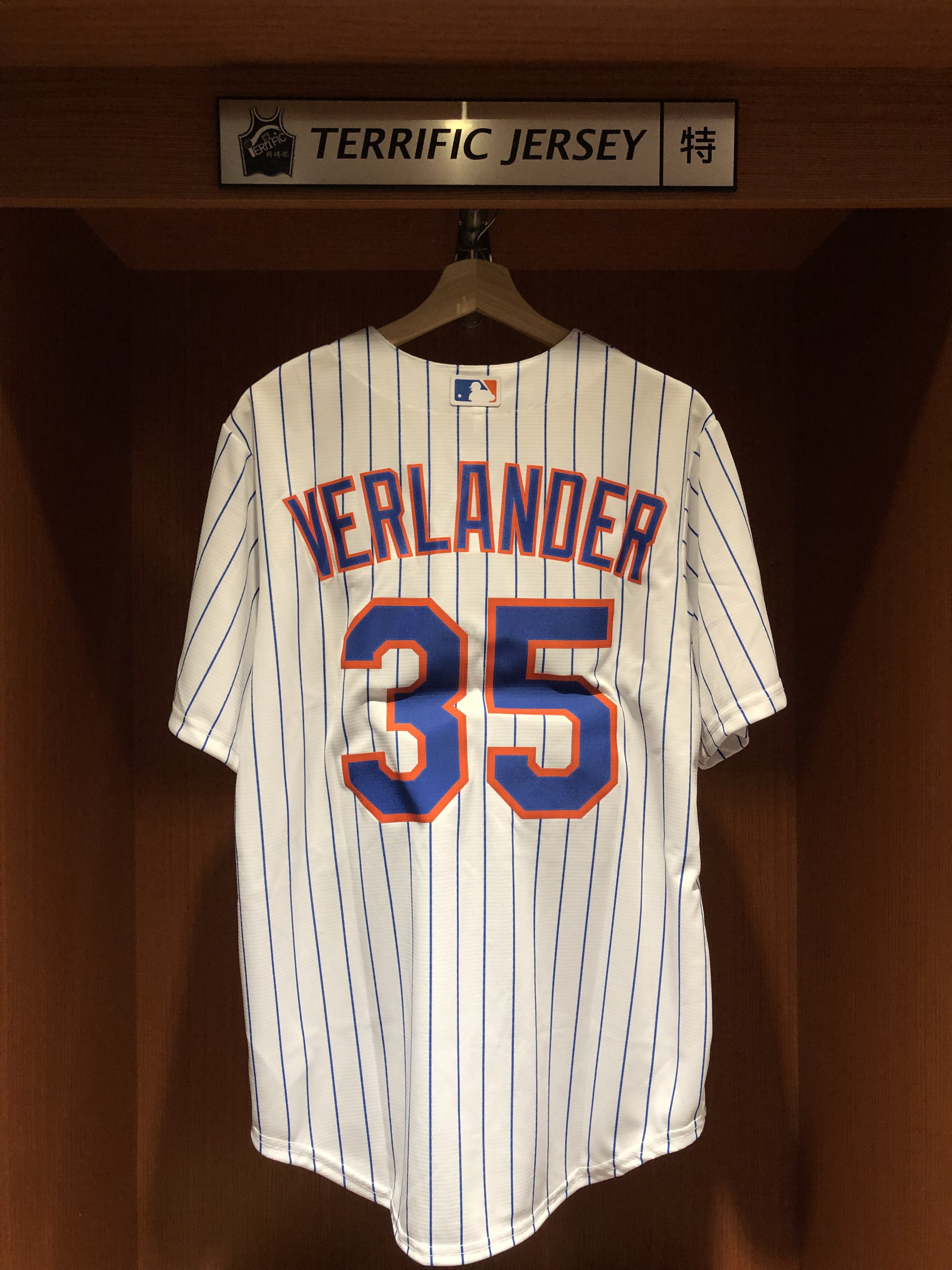 MLB球衣 Justin Verlander 紐約大都會白條紋 Nike Replica Player Name Jersey 球迷版 熱轉印 全新