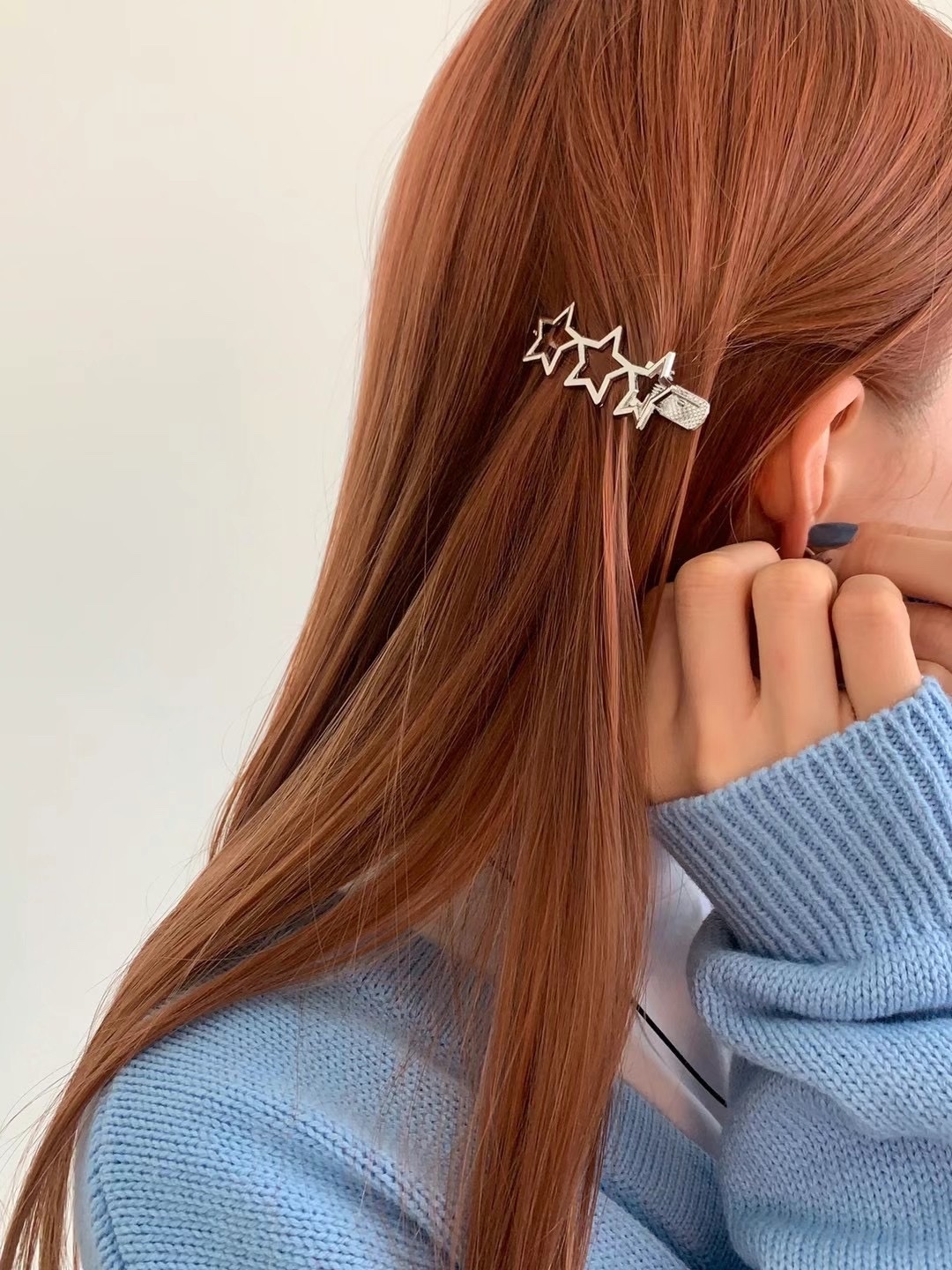 KR Y2K SILVER STARS CLIP