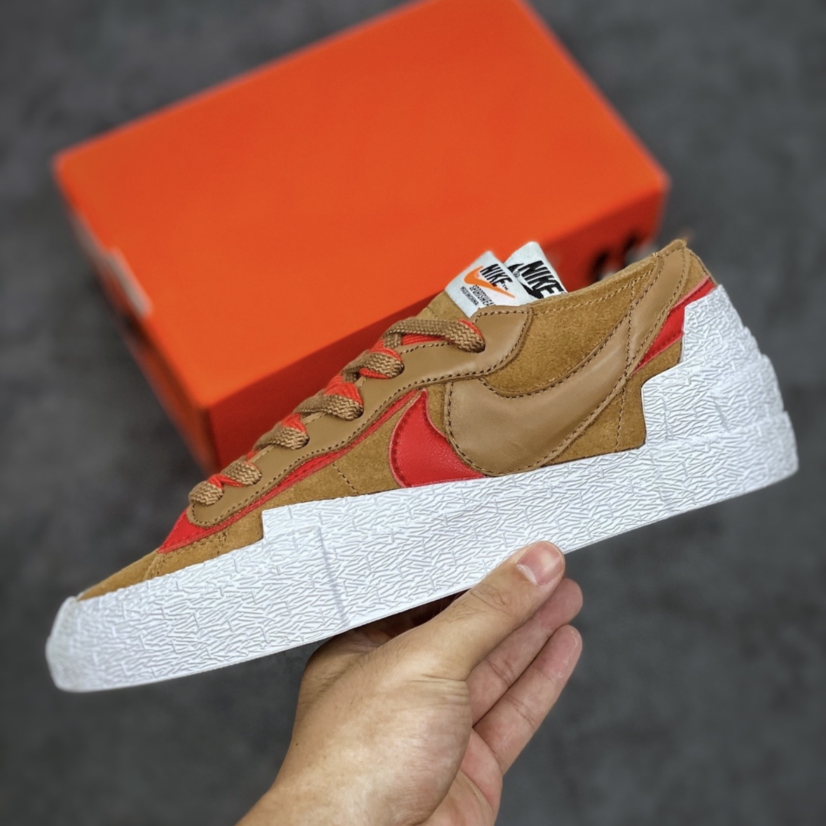 Nike Blazer Low x Sacai 棕紅色 聯名 解構 低筒 男女休閒鞋