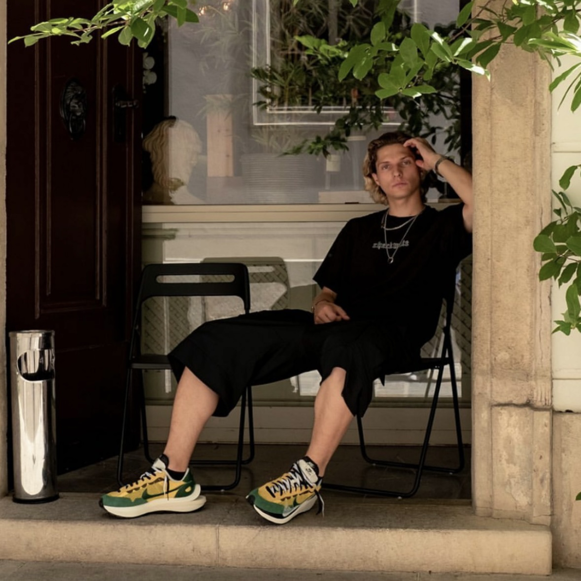 Nike Vaporwaffle x Sacai 黃綠 聯名 解構 雙勾 男女鞋