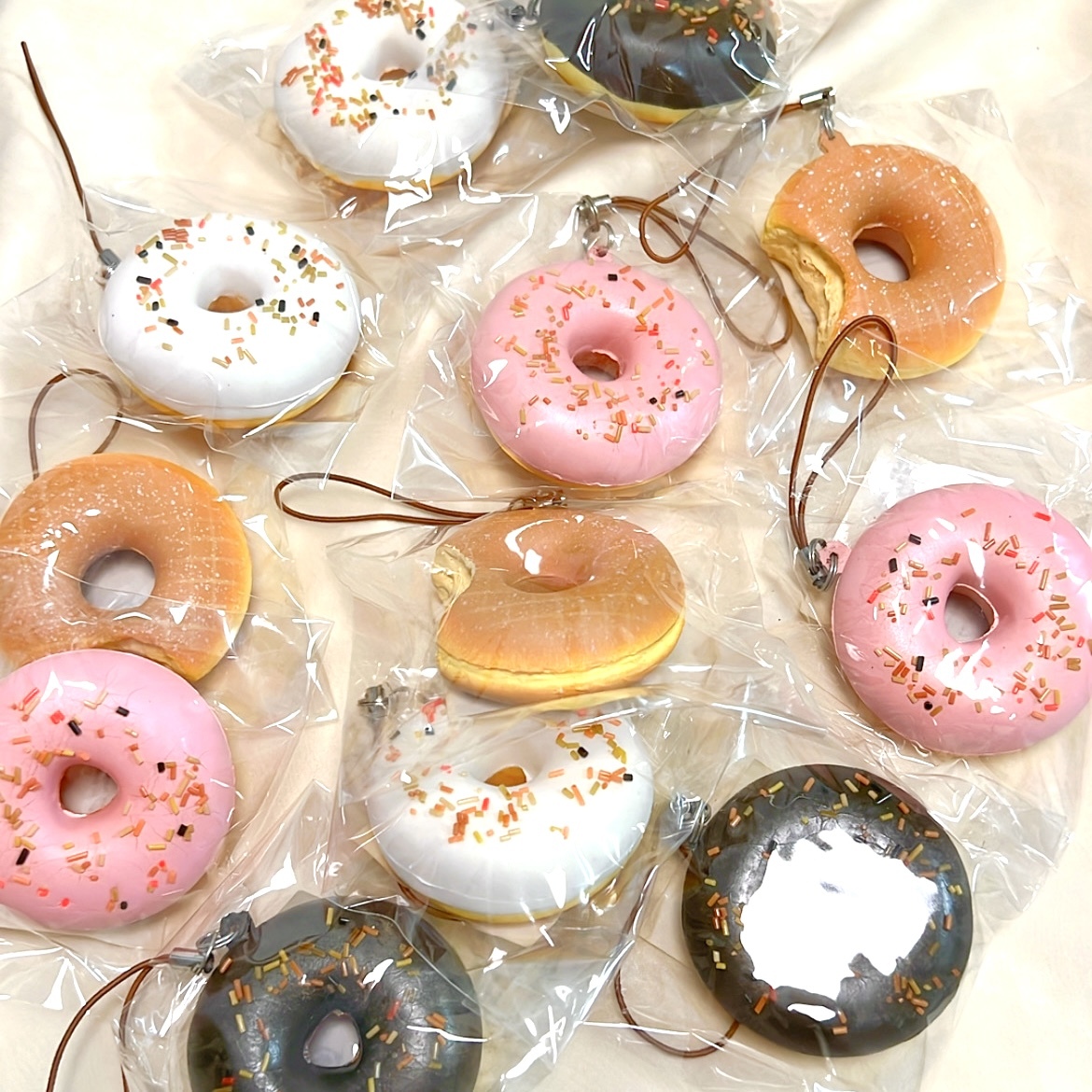 Japan vintage donut squishy set