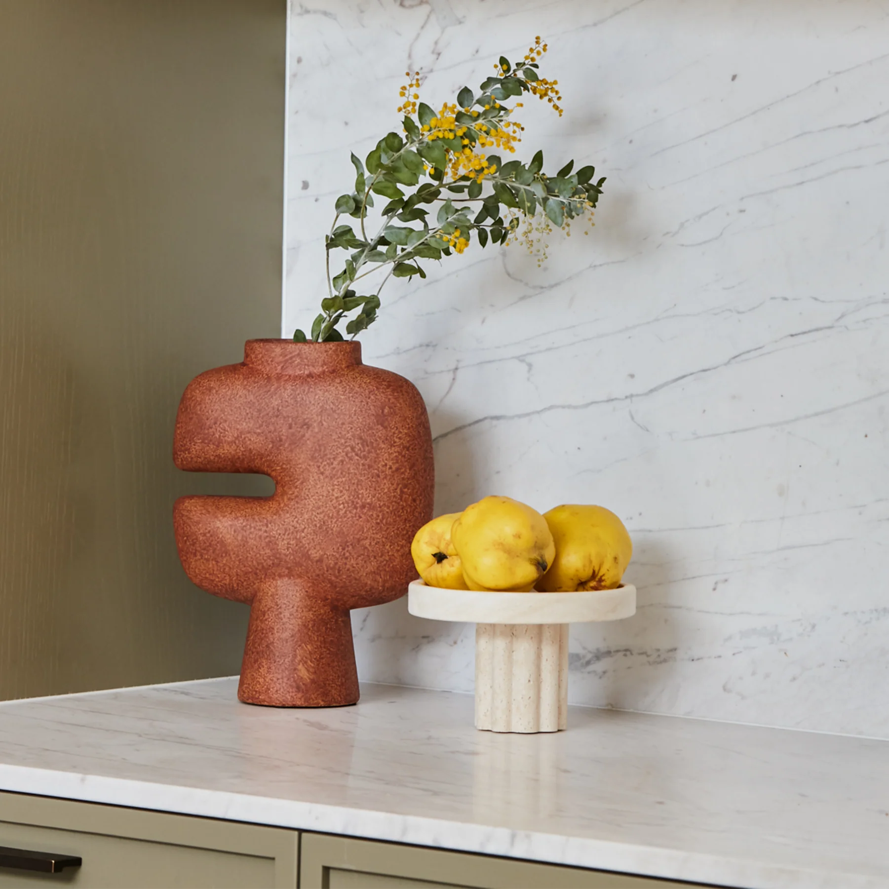 BLACK BLAZE Column Round Tray 柱形托盤 石灰