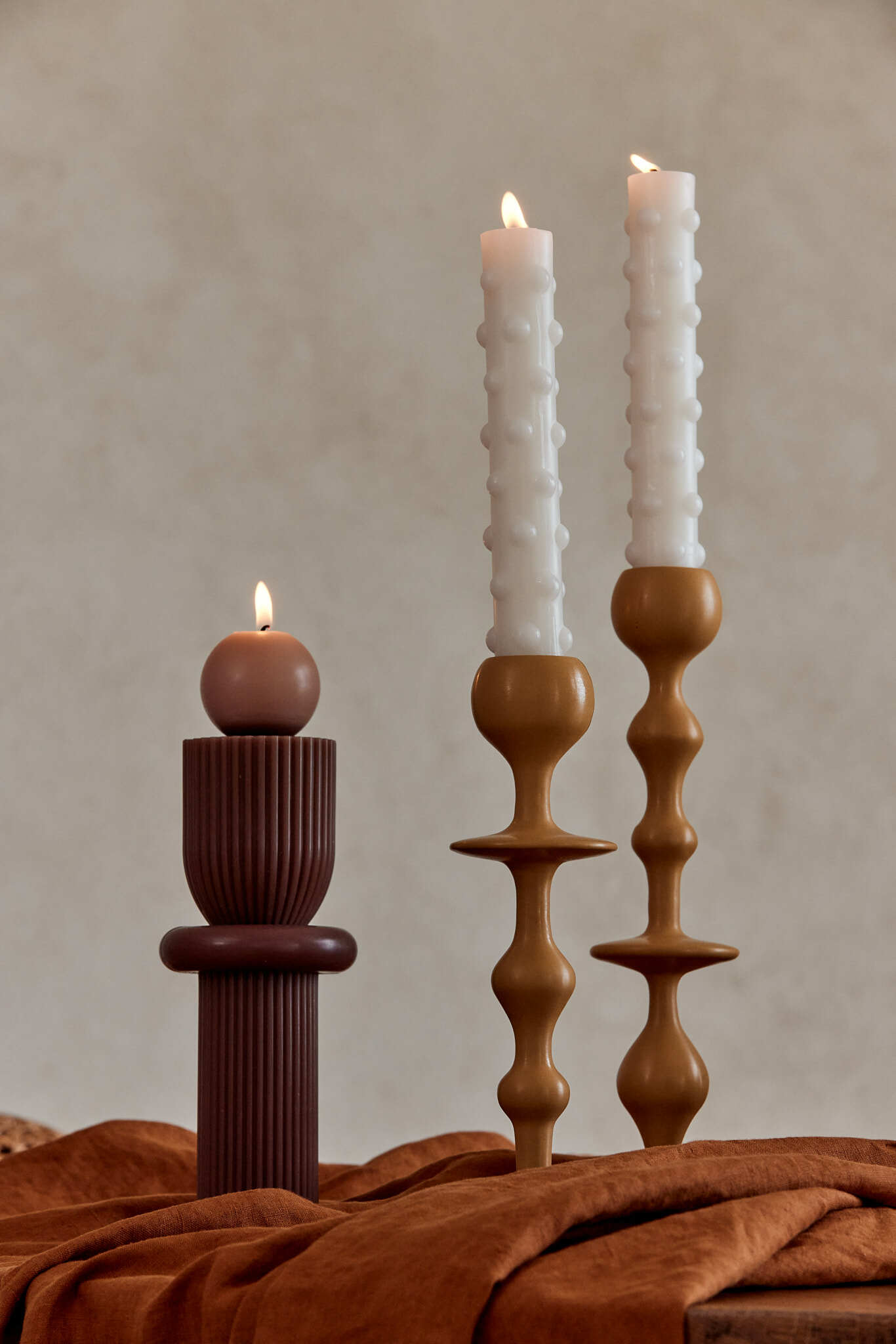 BLACK BLAZE Infinity燭台 芥末黃M號