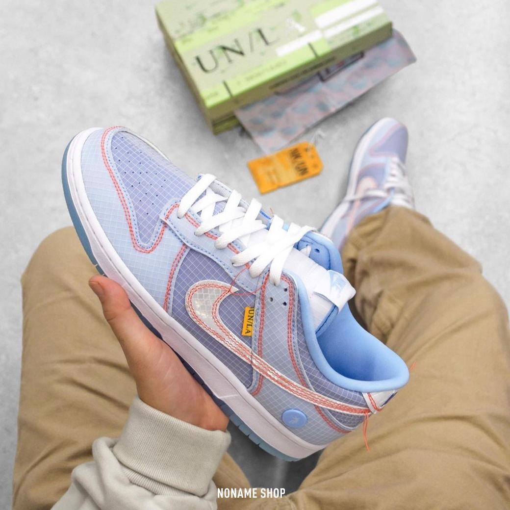 NIKE DUNK LOW x UNION "ARGON" 拼接 尼龍 藍色 (男款)
