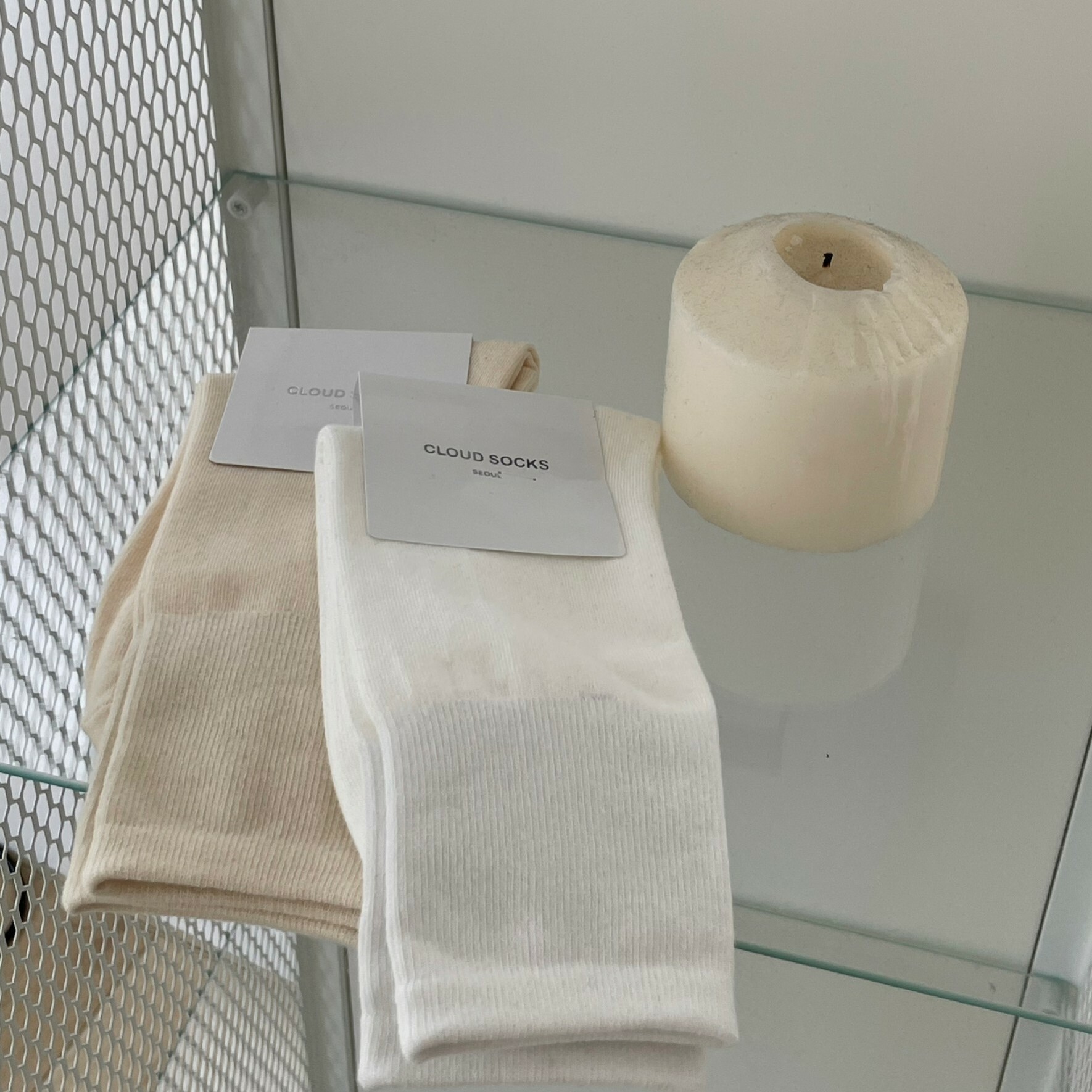 Korea 細坑條長襪