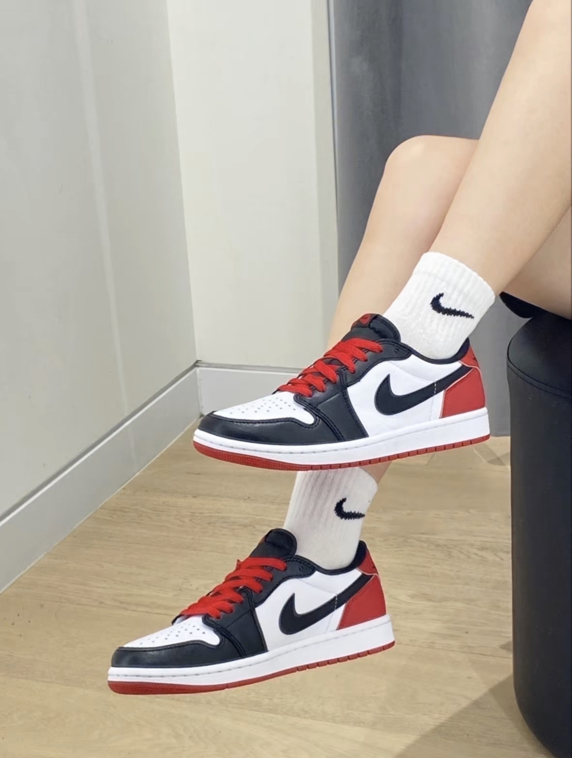 <快速出貨> Nike Air Jordan 1 Low OG "Black Toe" OG黑腳趾黑頭 GS