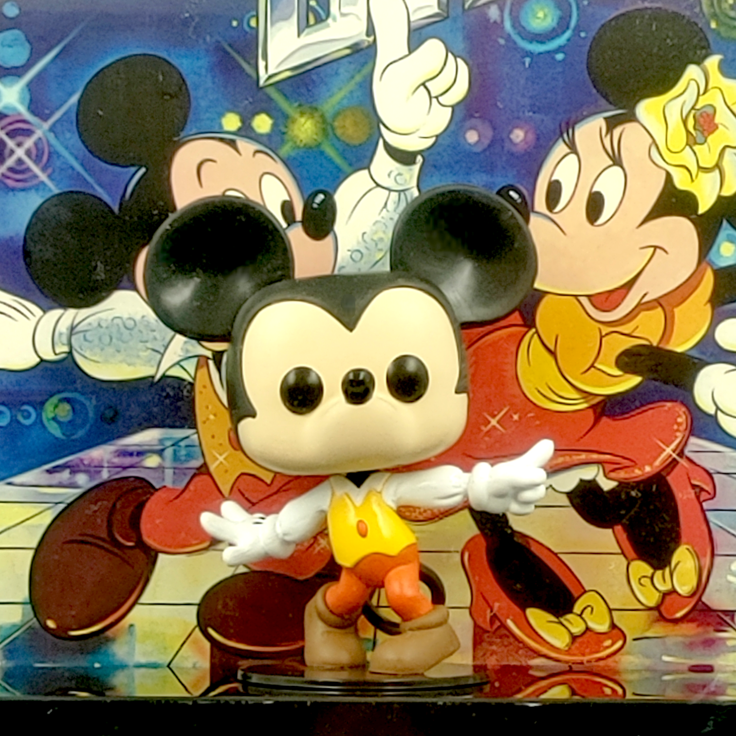 FUNKO POP<迪士尼100週年>米奇DISCO(漫畫陳列盒)-No.48