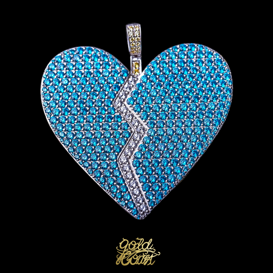 珠寶訂製XL滿鑲心碎墜飾