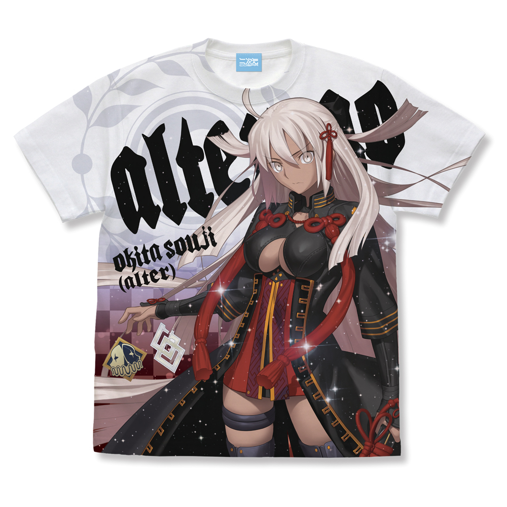 Cospa 0819 FGO ｱﾙﾀｰｴｺﾞ/沖田総司〔ｵﾙﾀ〕 ﾌﾙｸﾞﾗﾌｨｯｸTｼｬﾂ/WHITE