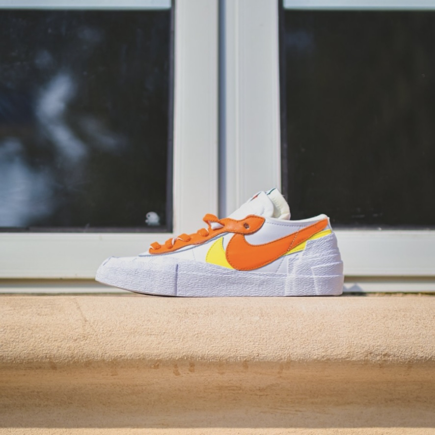 Nike Blazer Low x Sacai 白橘 聯名 結構 雙勾 白橙 男女款
