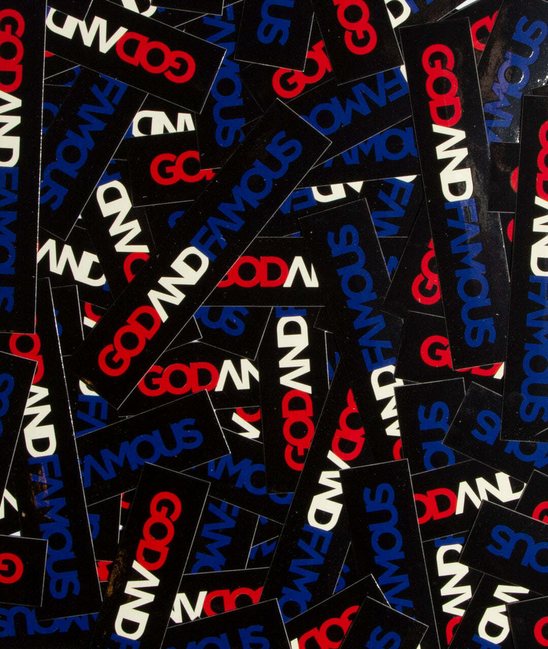 GodandFamous RWB Box Logo 貼紙