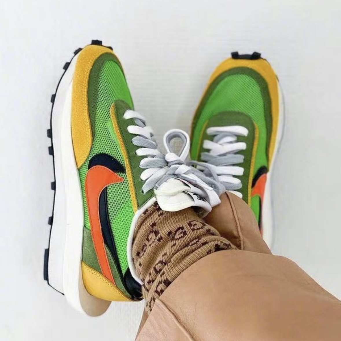 Nike LDWaffle x Sacai 黃綠 橘綠黃 雙勾聯名 解構 初代 男女鞋