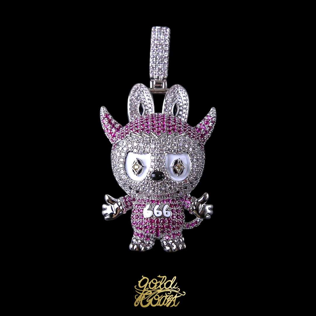 珠寶訂製滿鑲惡魔LABUBU墜飾