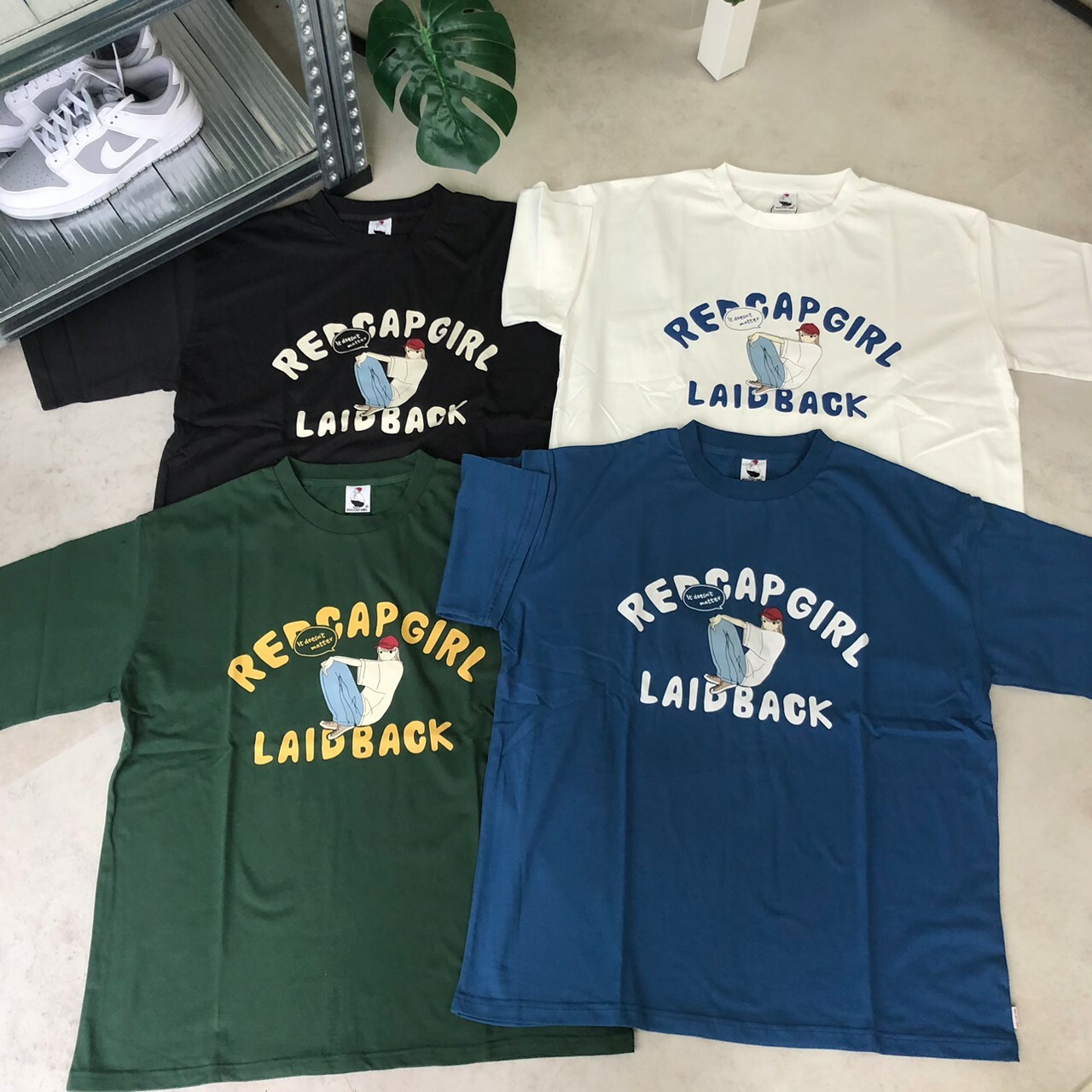 Red Cap Girl 女孩字母圖案印花短Tee 23567