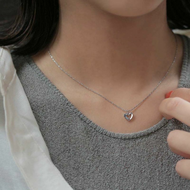 [日本制] 心形閃石頸鏈