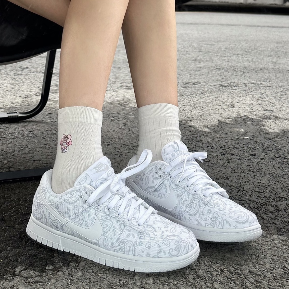 Nike Dunk Low White Paisley 白變形蟲 腰花果 女鞋 DJ9955-100