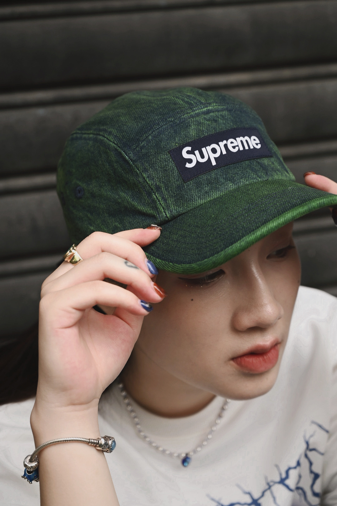 台北店限量專區㊙SUPREME DENIM CAMP BOX LOGO 綠/白/紅