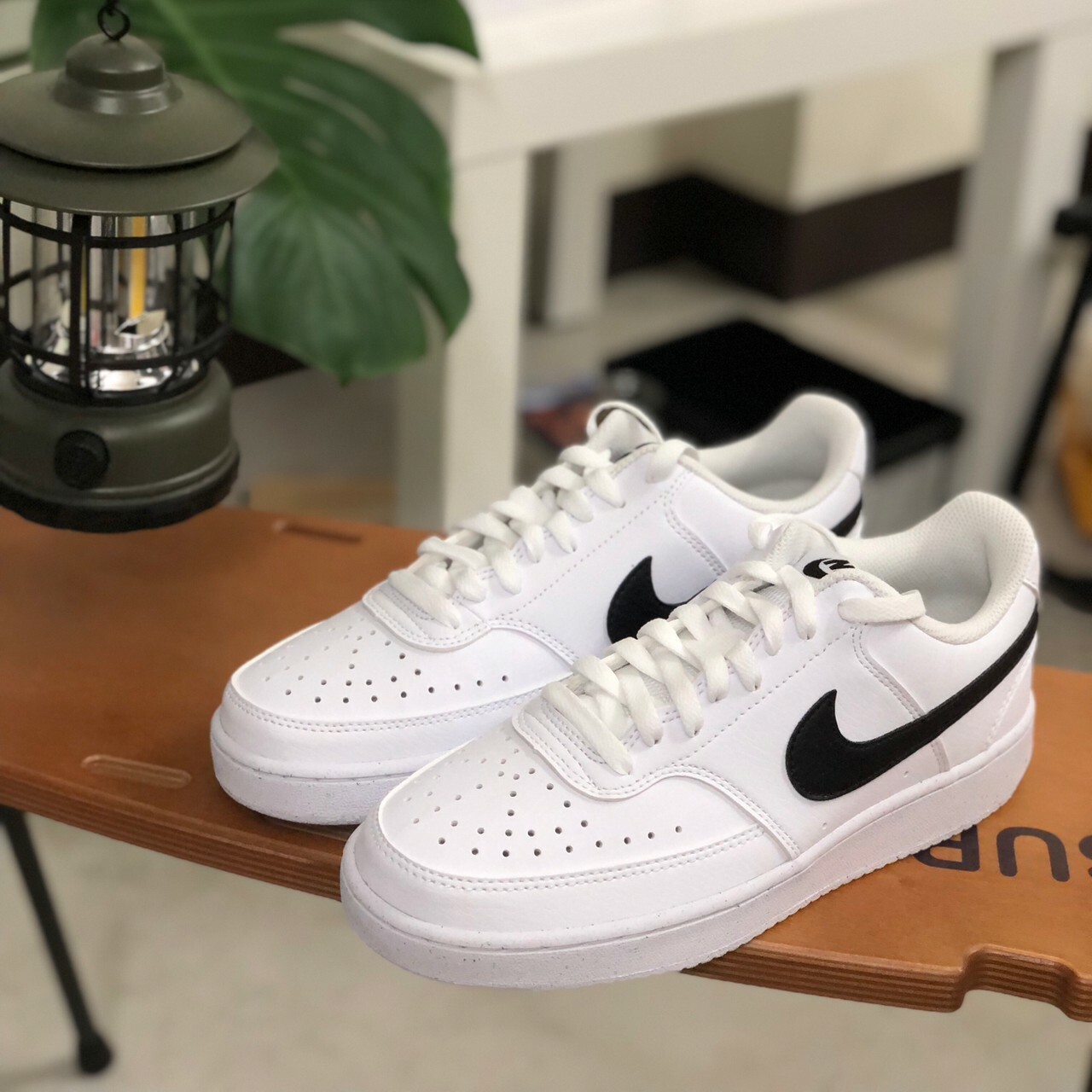 W Nike Court Vision Lo NN 復古黑勾 白黑 休閒鞋 DH3158-101