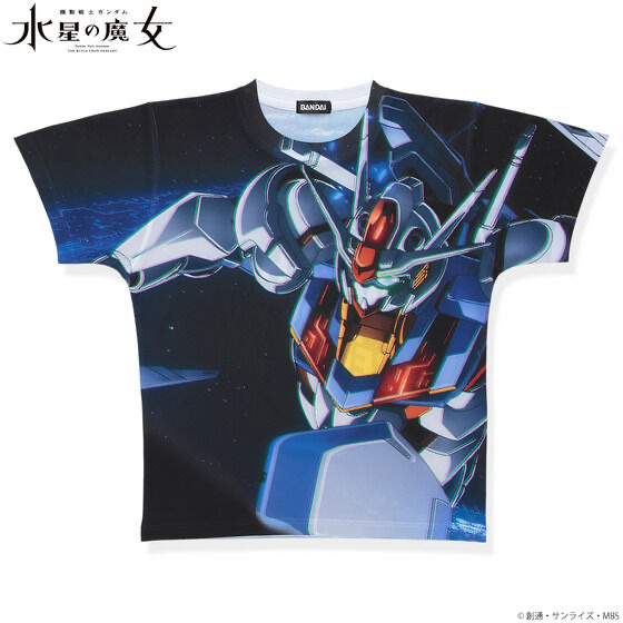 Pbandai 預訂2023/9月 機動戦士ガンダム 水星の魔女 フルパネルTシャツ ガンダム・エアリアル Tee