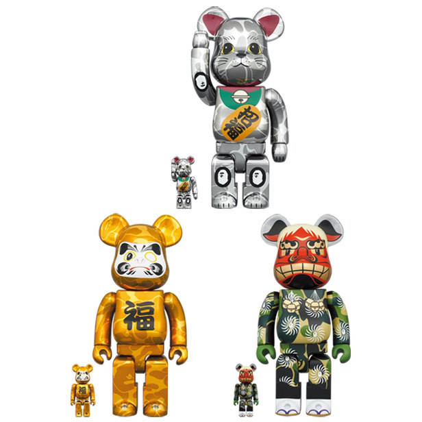 その他 A BATHING APE - BE@RBRICK MANEKINEKO &amp; DARUMA 100% BE@RBRICK MANEKINEKO DARUMA SET – uk.bape.com