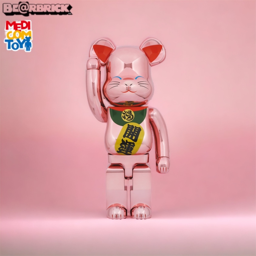 Bearbrick 1000% 招き猫開運桃金メッキ