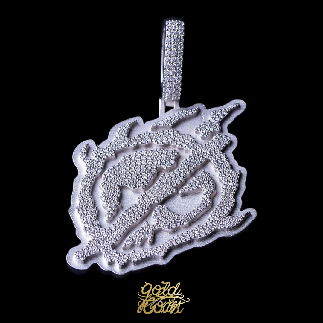 珠寶訂製雙層滿鑲LOGO墜飾