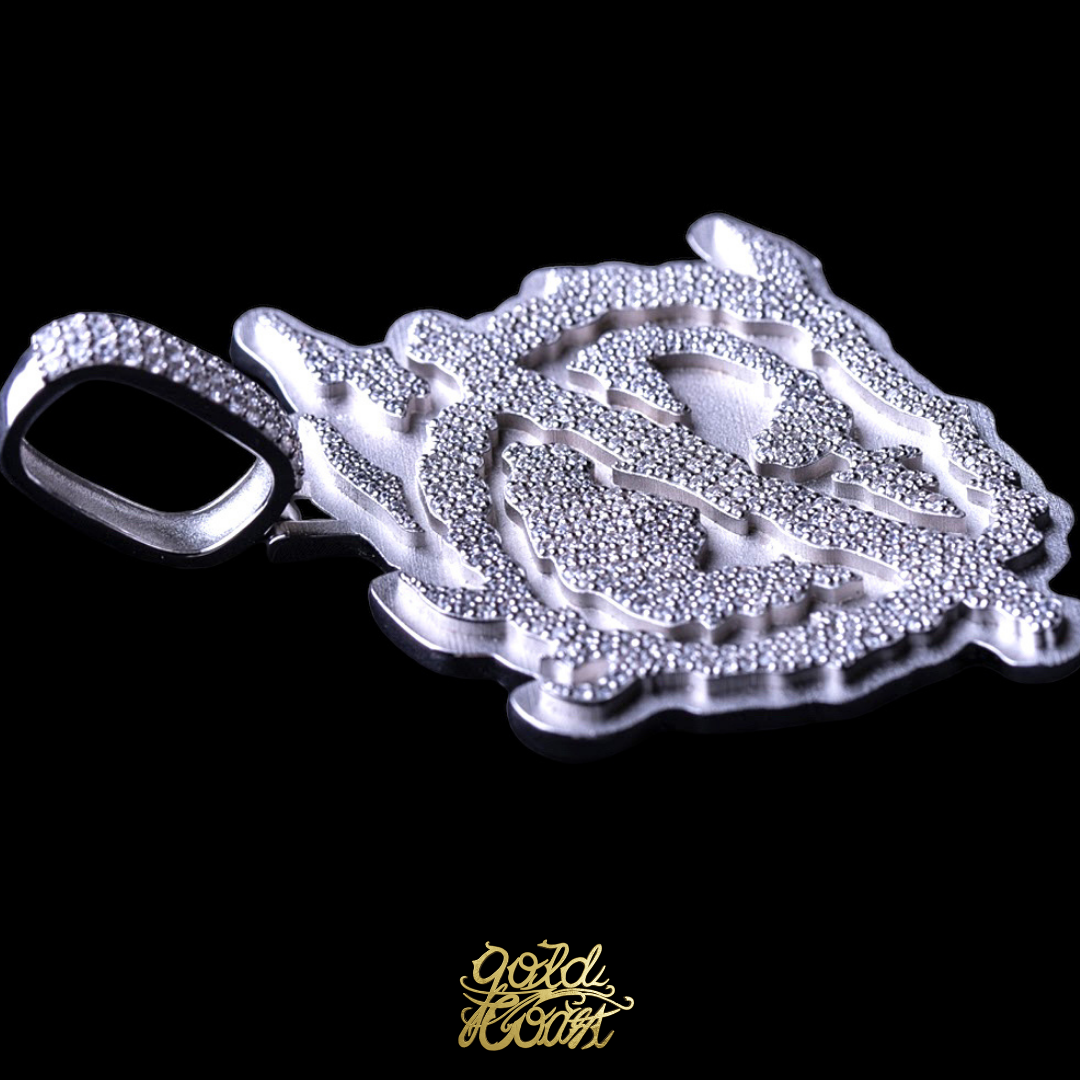 珠寶訂製雙層滿鑲LOGO墜飾