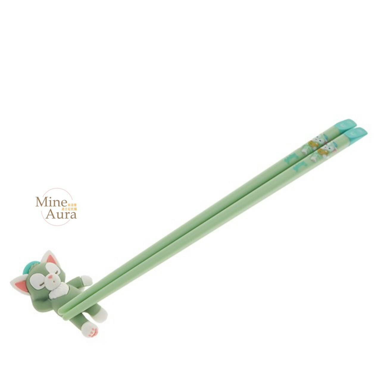 (現貨) 傑拉托尼 畫家貓 Gelatoni 筷子 + 造型筷架組 -香港迪士尼樂園