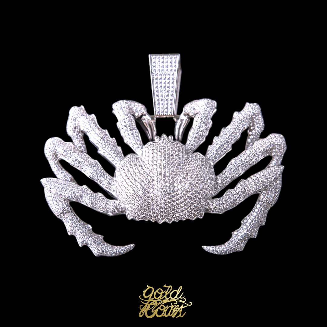 珠寶訂製滿鑲立體螃蟹墜飾