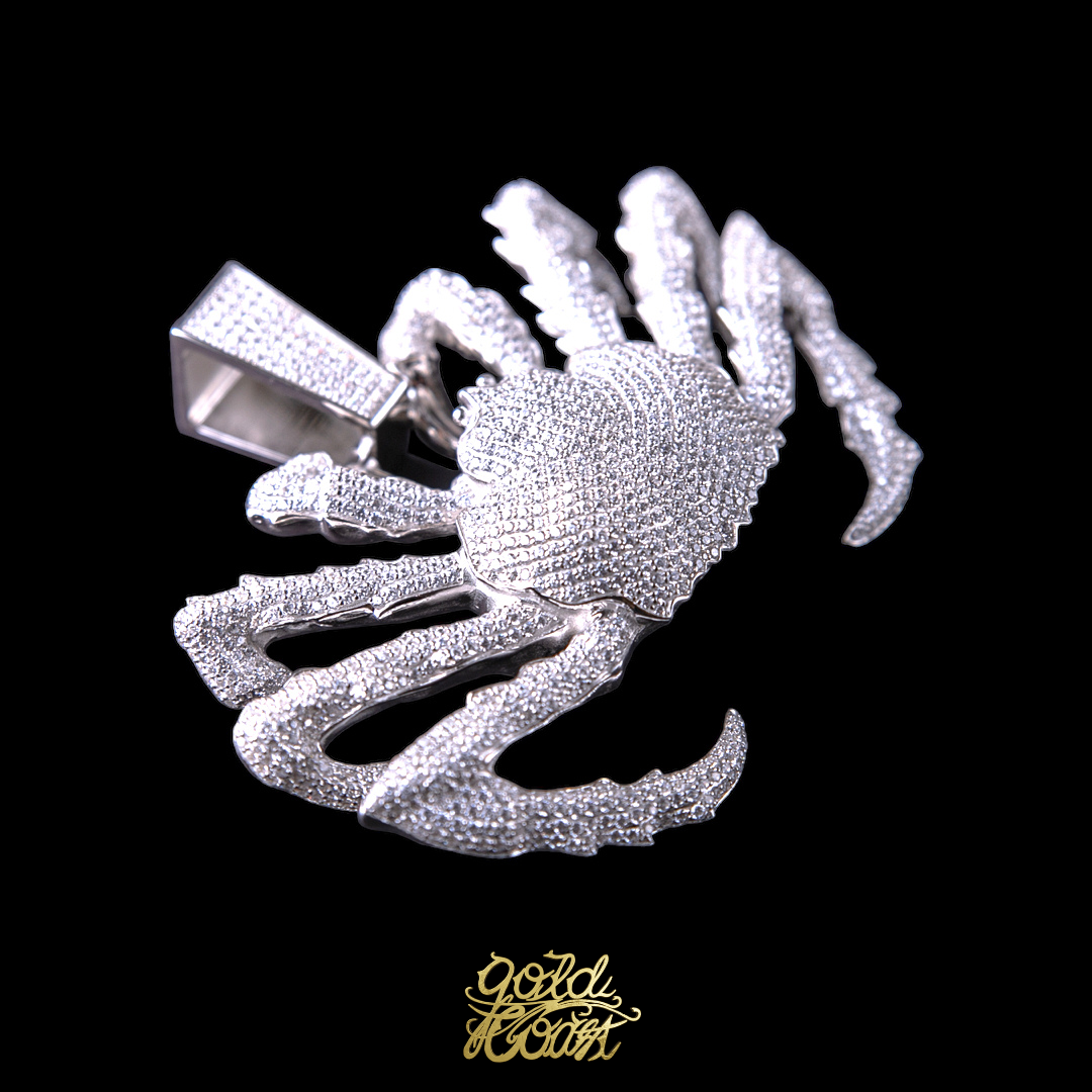 珠寶訂製滿鑲立體螃蟹墜飾