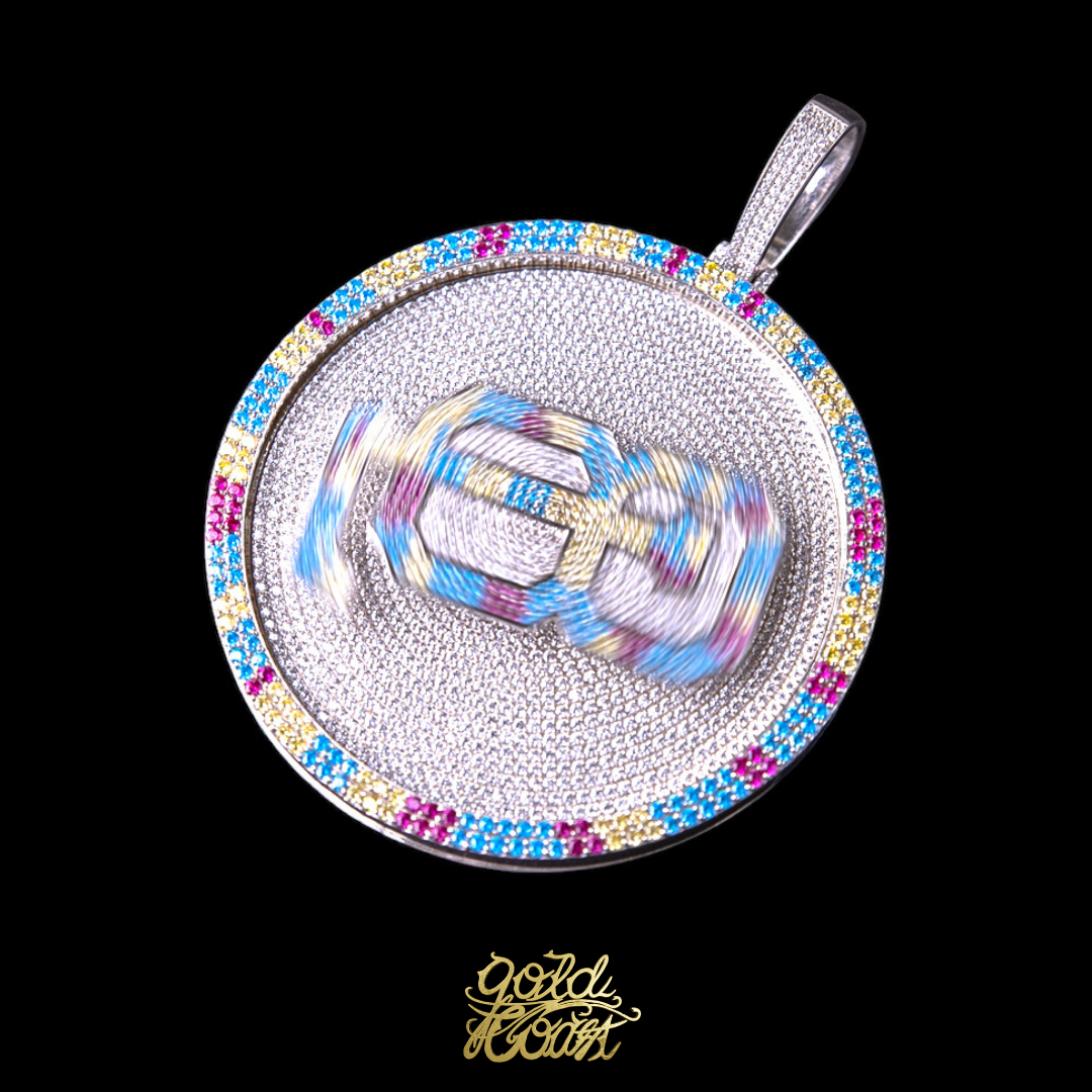 珠寶訂製滿鑲BG8LOCC LOGO轉盤墜飾