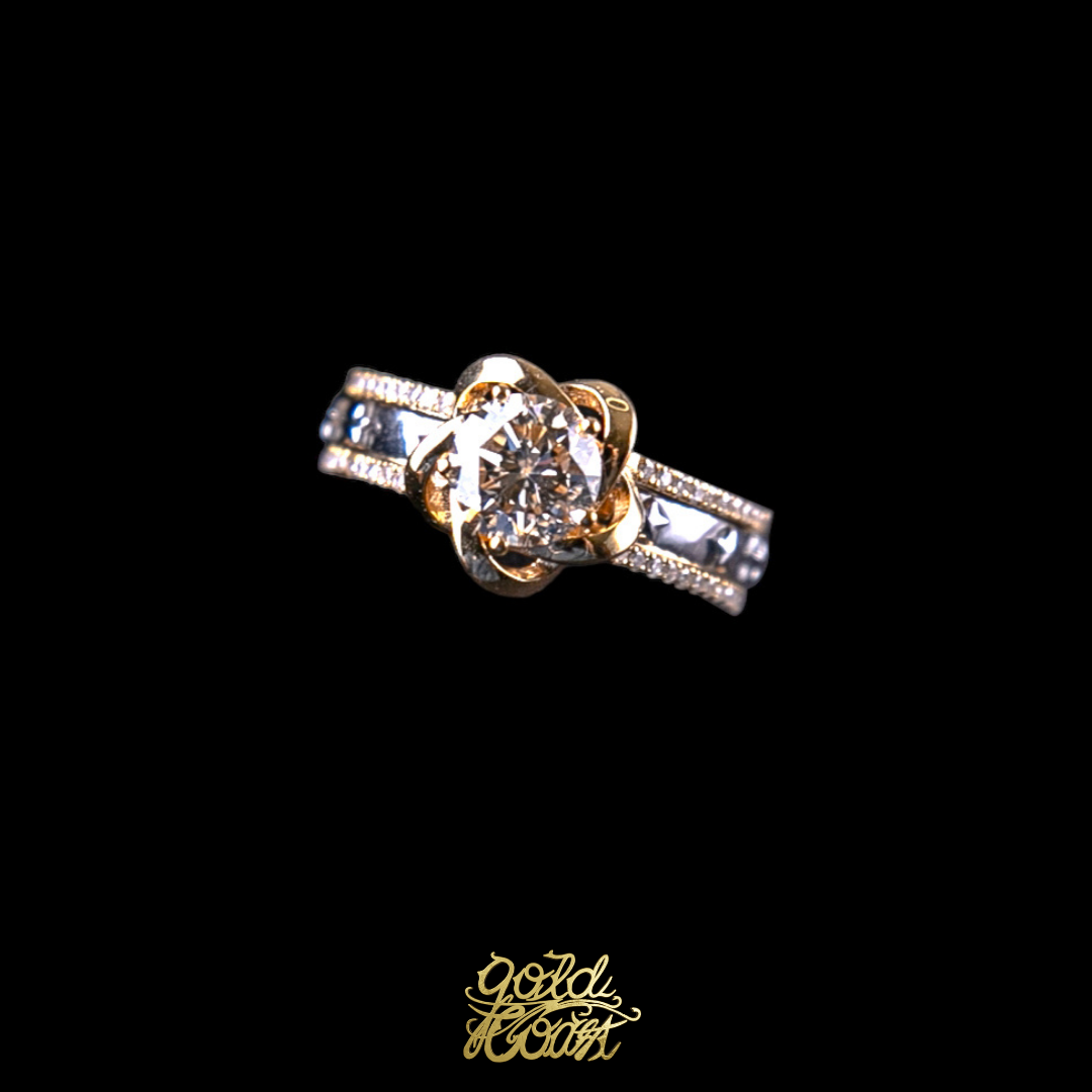 珠寶訂製原子星星18K金鑽戒