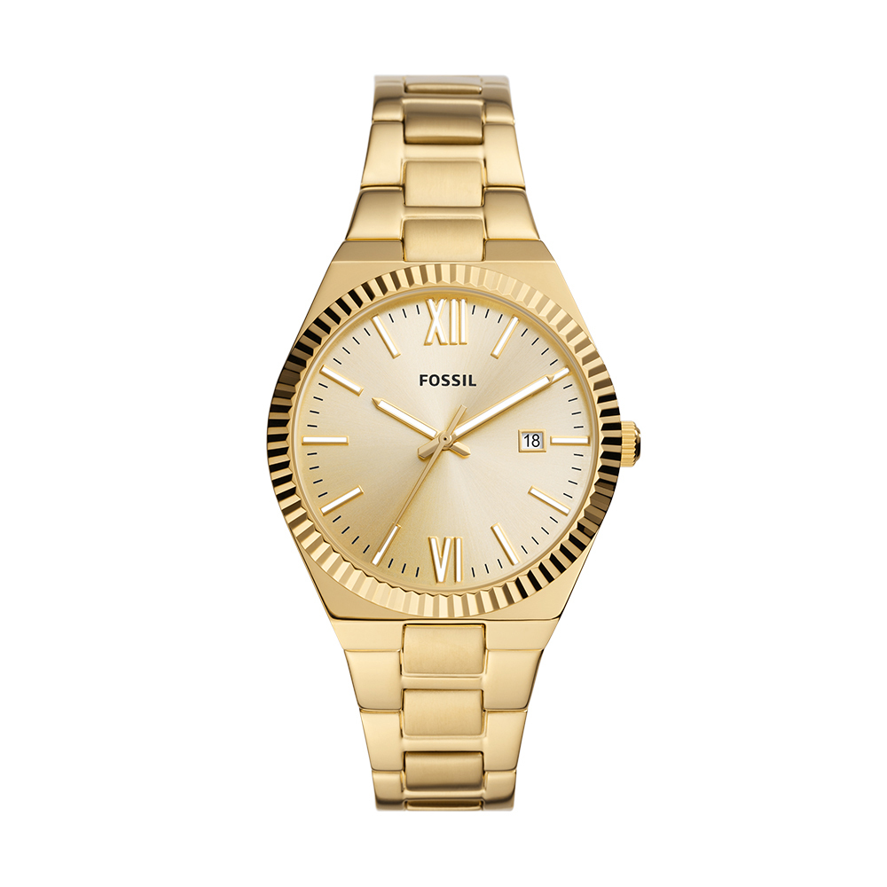 Scarlette 簡約金耀質感女錶 金色不鏽鋼錶帶 38 MM ES5299