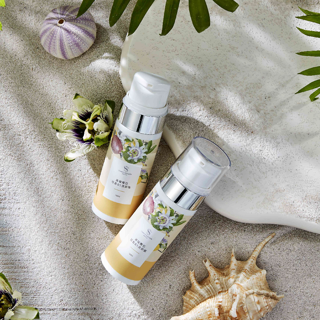 【桑妮果妍】2025夏季✨拋光亮顏✨清潔組 (黑曜鑽石百香B5洗卸露x1+百香果籽拋光去角質凝膠x1)