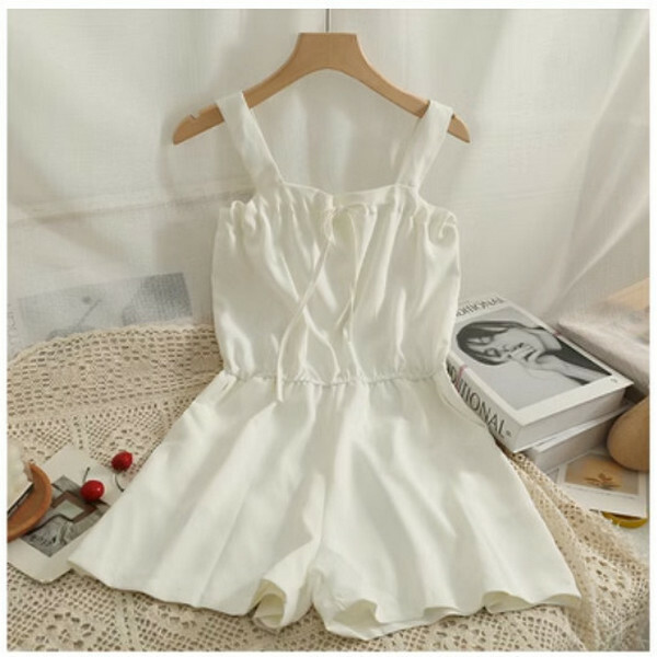 High-rise jumpsuit shorts