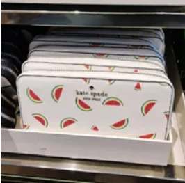 [S] KATE SPADE E KB551 STACI WATERMELON PART LARGE CONTINENTAL WALLET,CREAM MULTI, 196021273438 (SKS710)