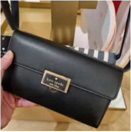 [S] KATE SPADE KB545 REEGAN SMOOTH LEATHER WALLET C,BLACK,, 196021276521 (SKS712)