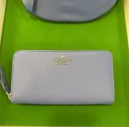 [S] KATE SPADE WLR00615 CHELSEA THE LITTLE BETTER NYLON LARGE CONTINENTAL WALLET,DEEP CORNF, 196021272868 (SKS719)