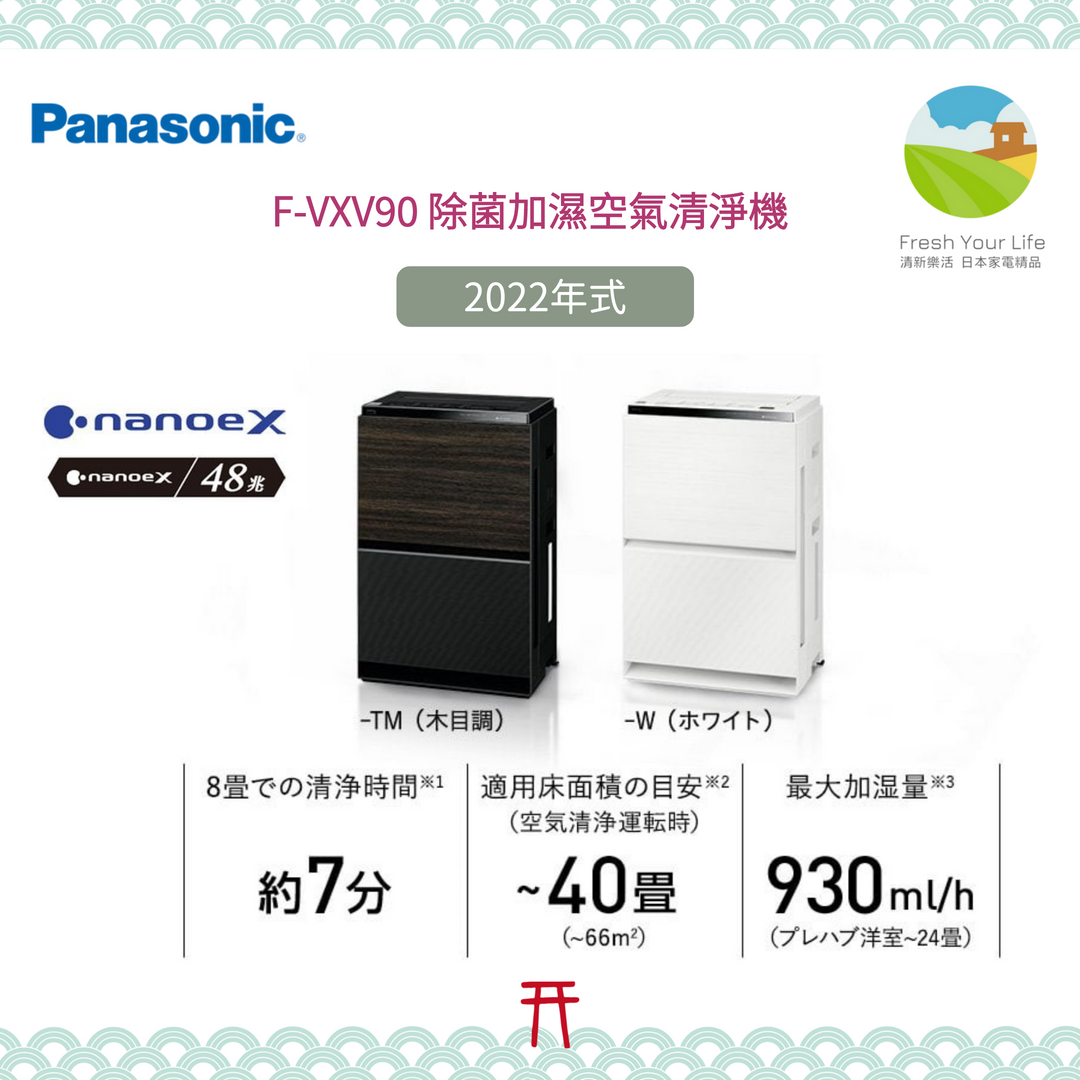 海外限定 Panasonic F-VXU90 パナソニック ナノイーX 48兆 48兆 加湿 