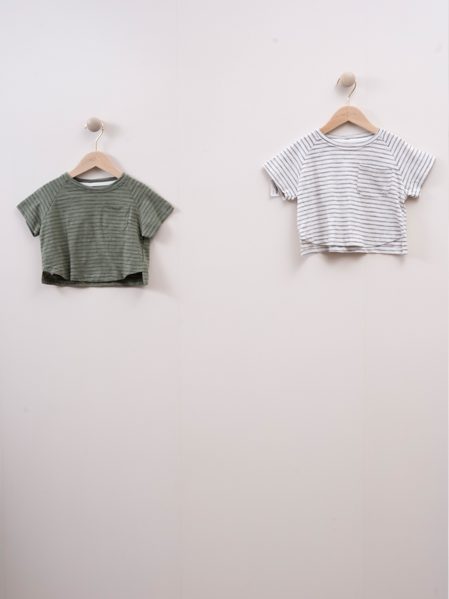 mila's 間條短袖上衣