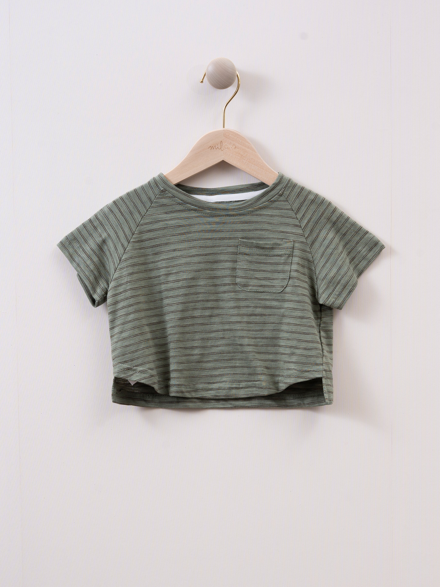 mila's 間條短袖上衣