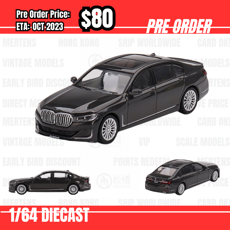 PO-$80 * Mini GT * 1:64 #619 BMW Alpina B7 xDrive  Dravit Grey Metallic RHD [31/07]