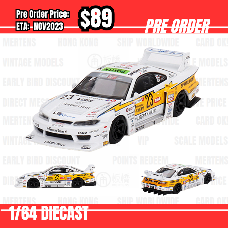 PO-$89 * Mini GT * 1:64 #618 Nissan LB-Super Silhouette S15 SILVIA #23 2022 Goodwood Festival of Speed RHD [31/07]