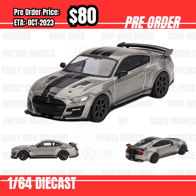 PO-$80 * Mini GT * 1:64 #615 Shelby GT500 SE Widebody Pepper Gray Metallic LHD [31/07]