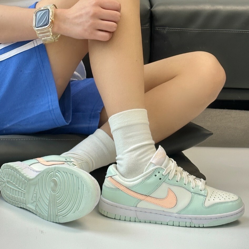 Nike Dunk Low Barely Green 薄荷綠粉橘 休閒鞋 運動鞋 女鞋