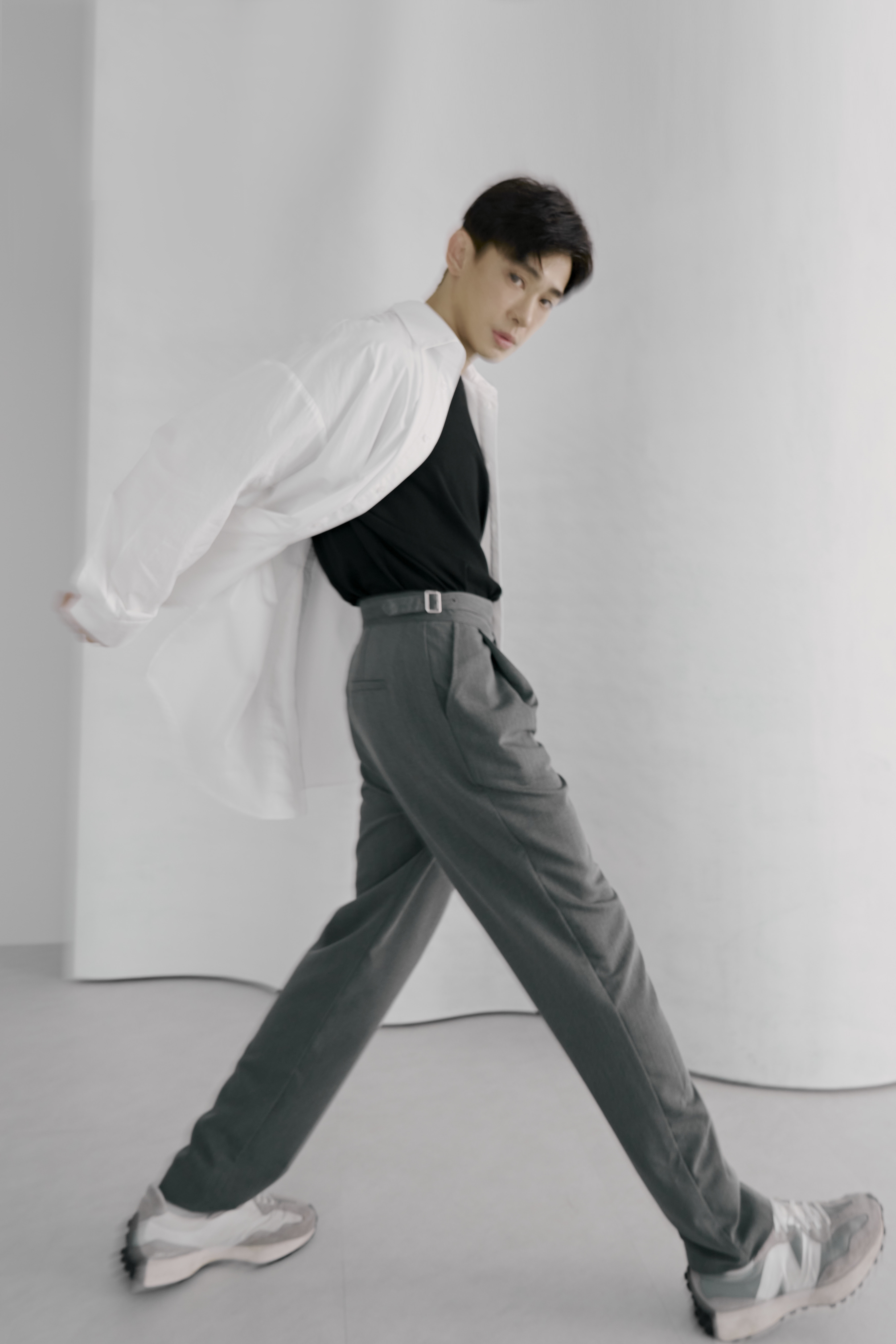 高腰細帶打褶褲(現貨)